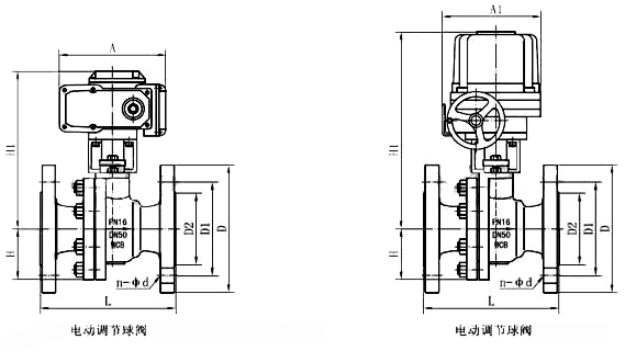 電動(dòng)調(diào)節(jié)球閥，防爆電動(dòng)調(diào)節(jié)球閥實(shí)物圖