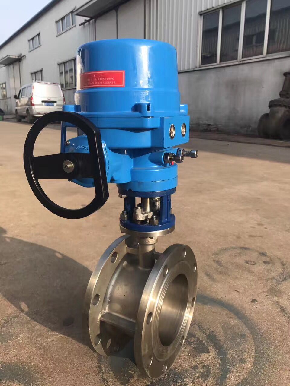 電動(dòng)對(duì)夾式蝶閥尺寸廠家型號(hào)D671X/D6371F（圖3）