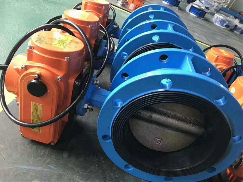 電動(dòng)對(duì)夾式蝶閥尺寸廠家型號(hào)D671X/D6371F（圖2）