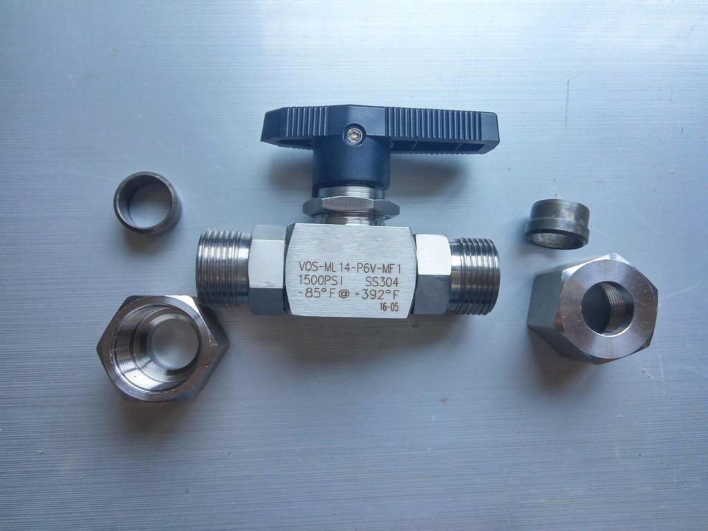 卡套球閥/不銹鋼卡套式球閥 Q91F實(shí)物圖