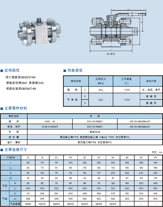 對焊球閥,高壓對焊球閥結(jié)構(gòu)圖與尺寸表