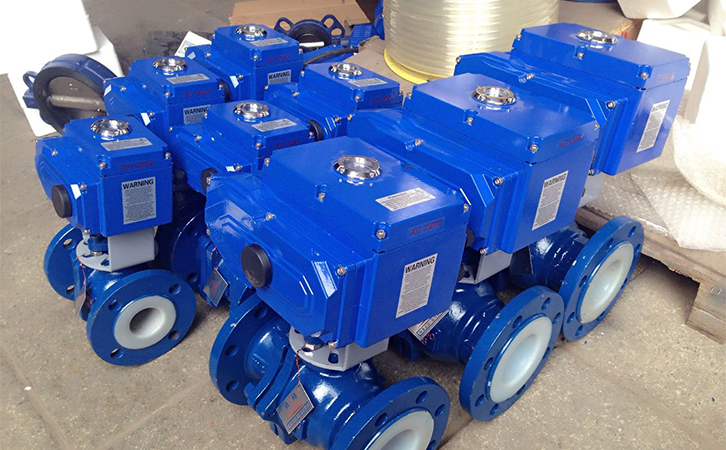 電動襯氟球閥實(shí)物圖